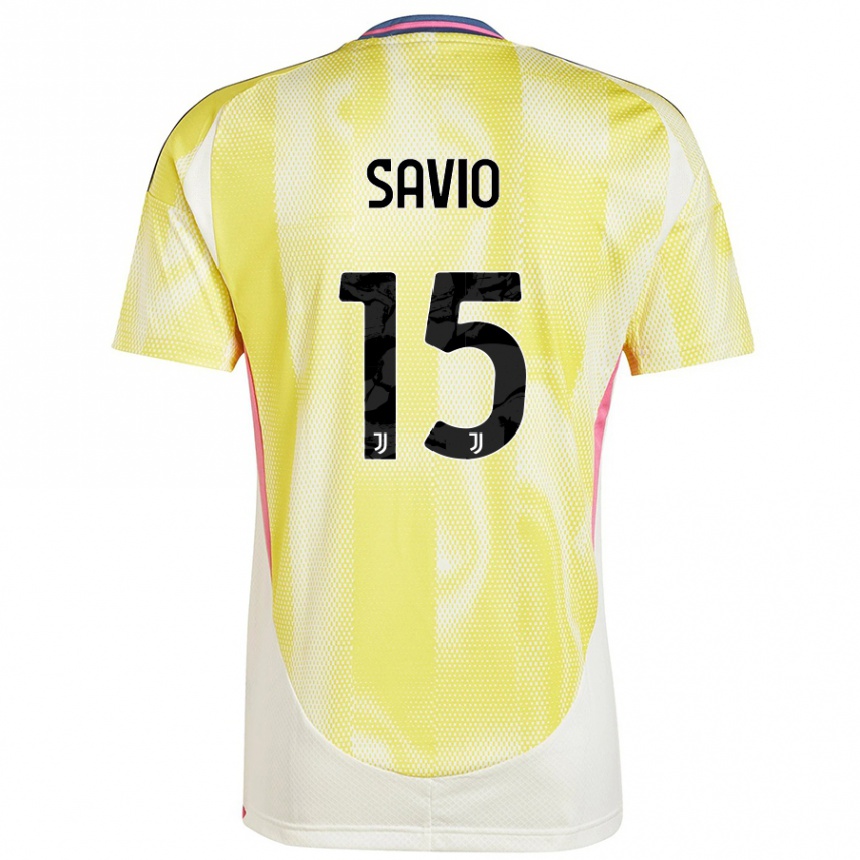 Hombre Fútbol Camiseta Federico Savio #15 Amarillo Solar 2ª Equipación 2024/25 Argentina