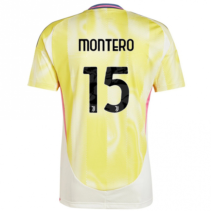 Hombre Fútbol Camiseta Alfonso Montero #15 Amarillo Solar 2ª Equipación 2024/25 Argentina