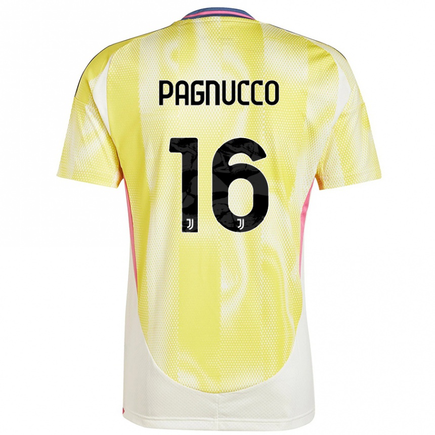 Hombre Fútbol Camiseta Filippo Pagnucco #16 Amarillo Solar 2ª Equipación 2024/25 Argentina