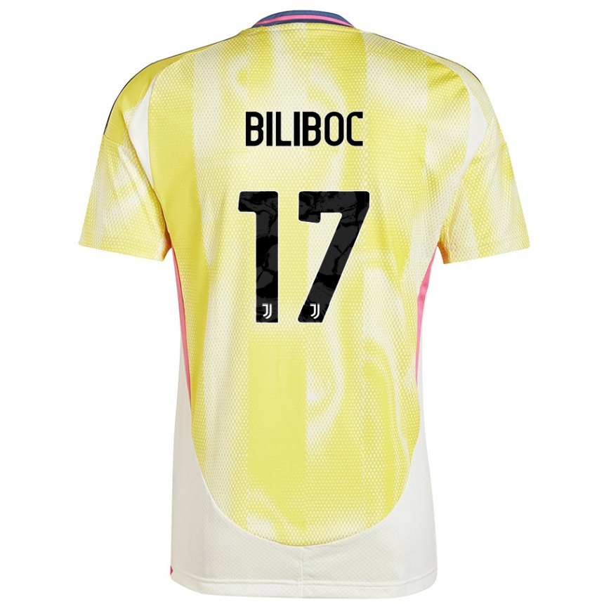 Hombre Fútbol Camiseta Lorenzo Biliboc #17 Amarillo Solar 2ª Equipación 2024/25 Argentina