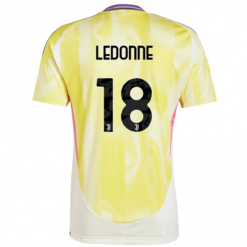 Hombre Fútbol Camiseta Nicolò Ledonne #18 Amarillo Solar 2ª Equipación 2024/25 Argentina