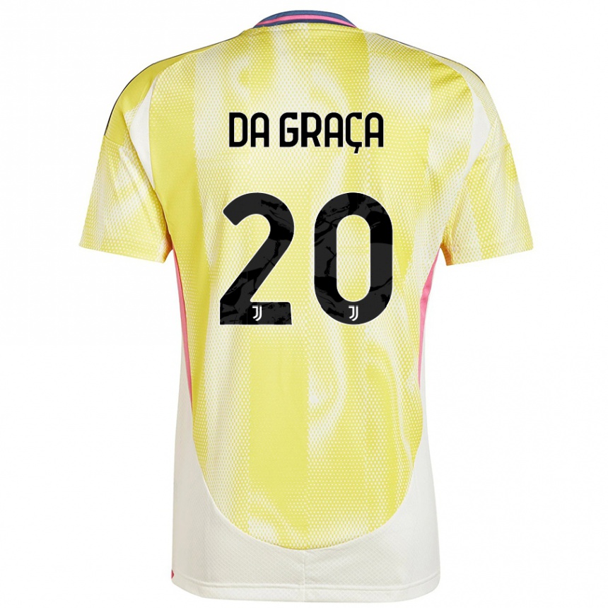 Hombre Fútbol Camiseta Cosimo Da Graça #20 Amarillo Solar 2ª Equipación 2024/25 Argentina