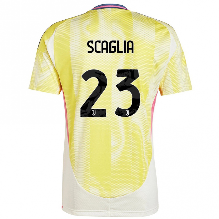 Hombre Fútbol Camiseta Filippo Scaglia #23 Amarillo Solar 2ª Equipación 2024/25 Argentina