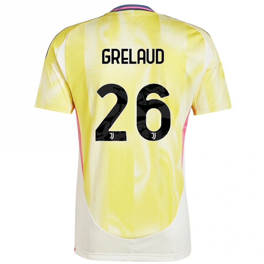 Hombre Fútbol Camiseta Josue Grelaud #26 Amarillo Solar 2ª Equipación 2024/25 Argentina