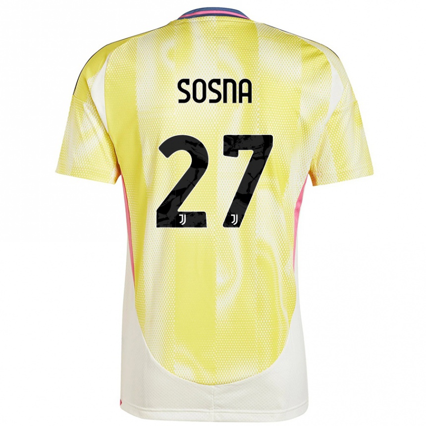 Hombre Fútbol Camiseta Adam Sosna #27 Amarillo Solar 2ª Equipación 2024/25 Argentina