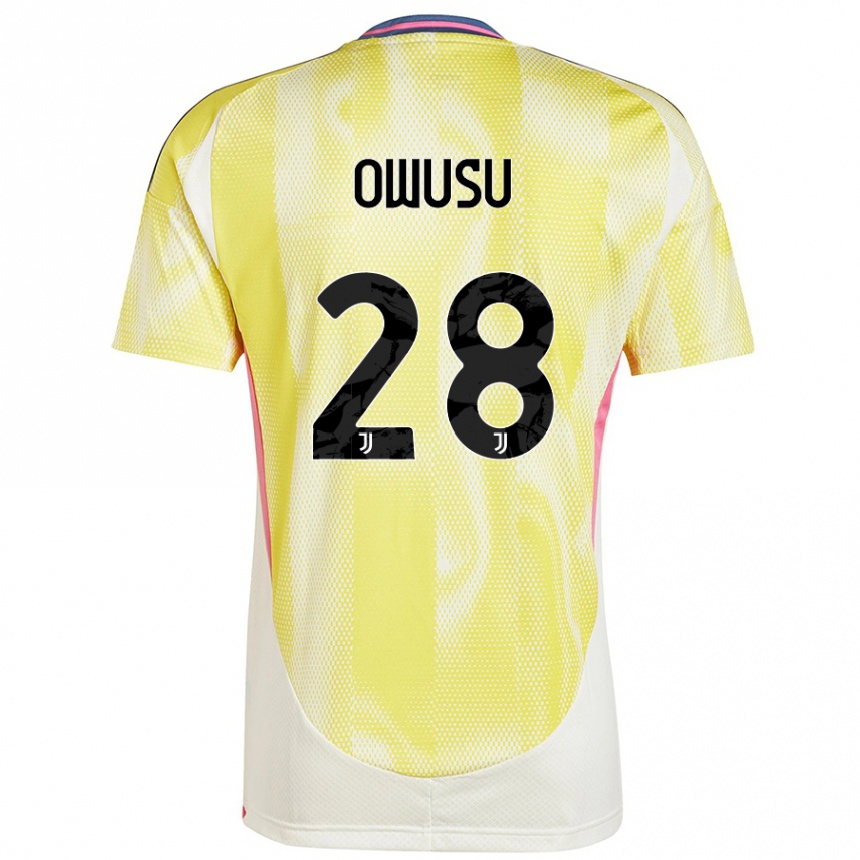 Hombre Fútbol Camiseta Augusto Owusu #28 Amarillo Solar 2ª Equipación 2024/25 Argentina