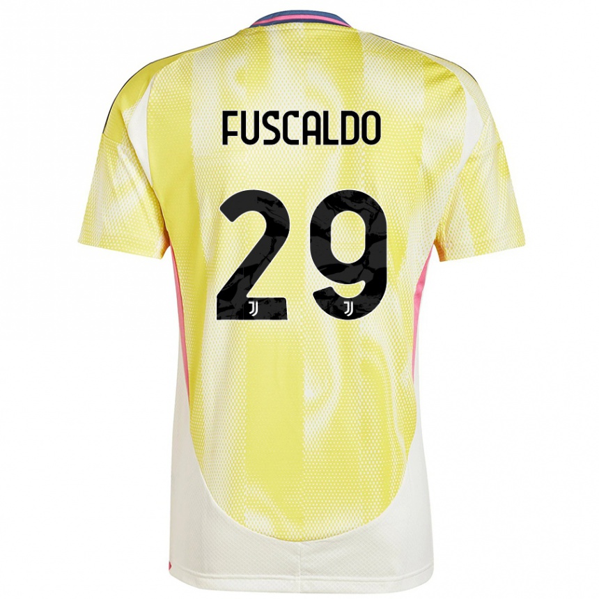 Hombre Fútbol Camiseta Matteo Fuscaldo #29 Amarillo Solar 2ª Equipación 2024/25 Argentina