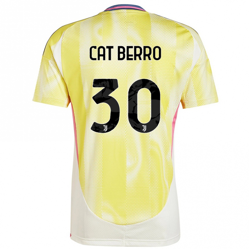 Hombre Fútbol Camiseta Simone Cat Berro #30 Amarillo Solar 2ª Equipación 2024/25 Argentina