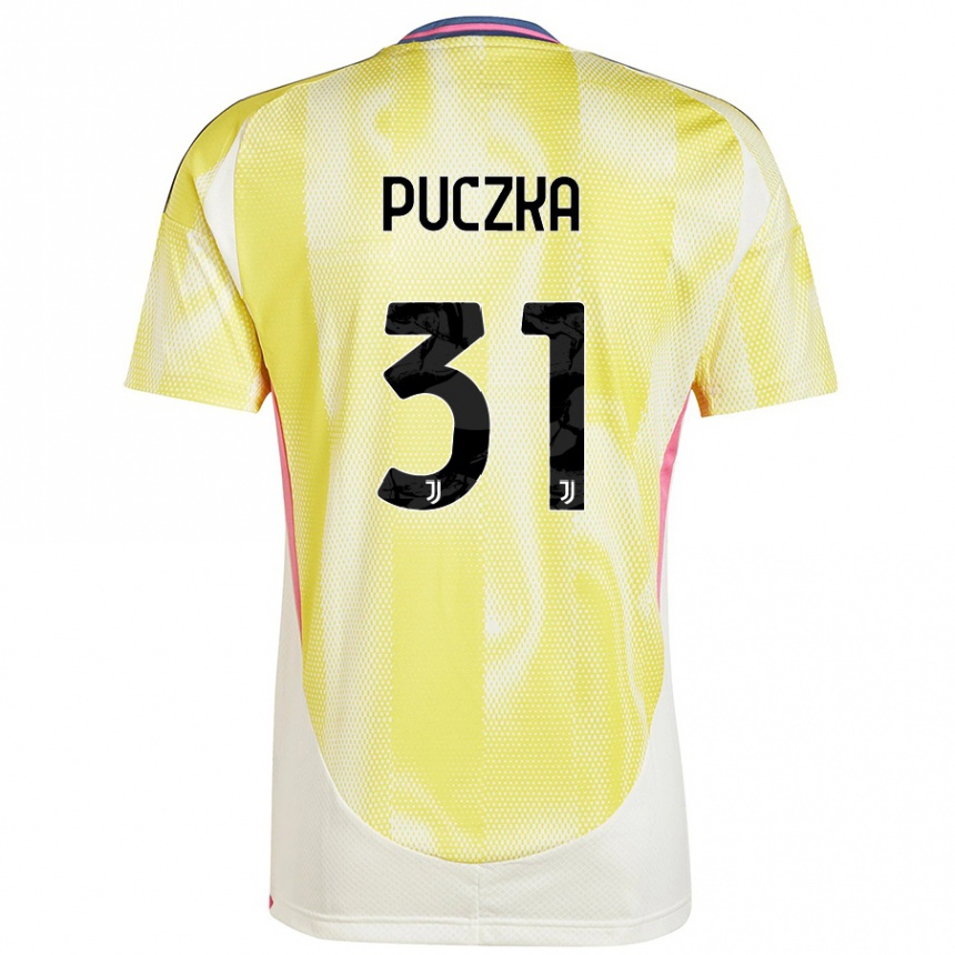 Hombre Fútbol Camiseta David Puczka #31 Amarillo Solar 2ª Equipación 2024/25 Argentina