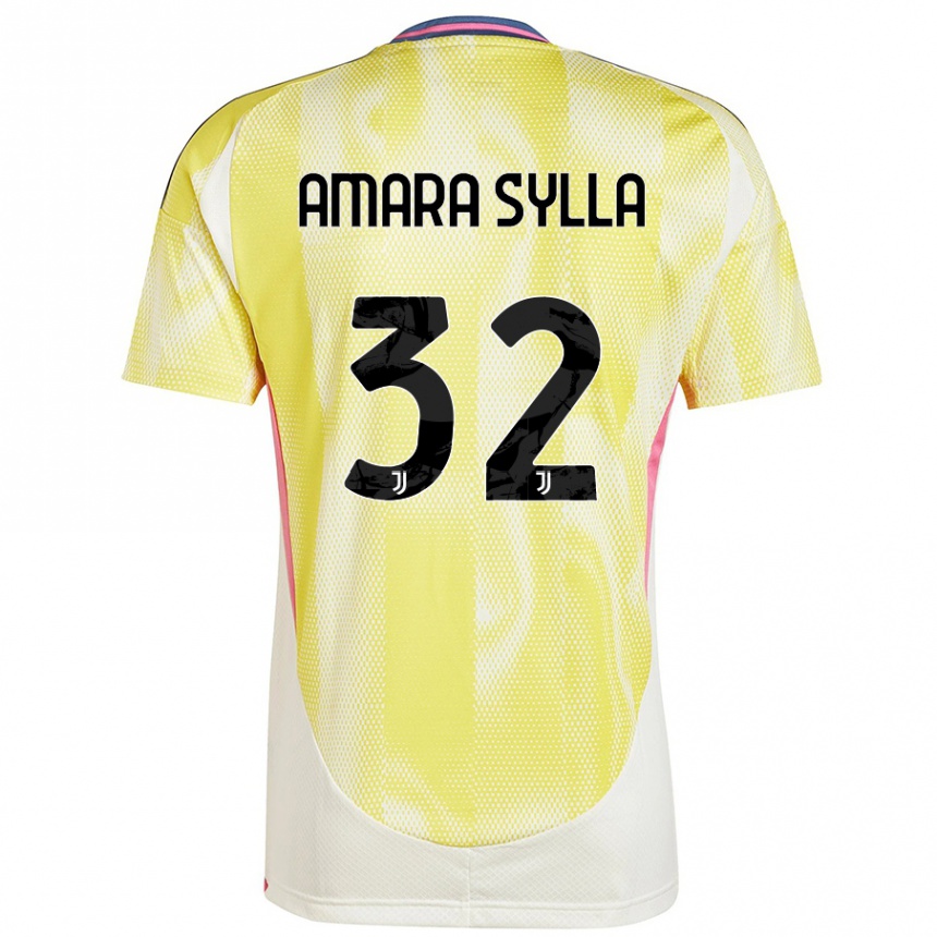 Hombre Fútbol Camiseta Idris Amara Sylla #32 Amarillo Solar 2ª Equipación 2024/25 Argentina