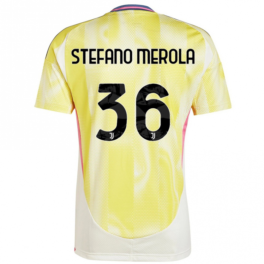 Hombre Fútbol Camiseta Antonio Stefano Merola #36 Amarillo Solar 2ª Equipación 2024/25 Argentina