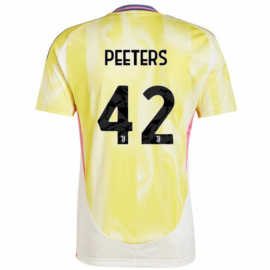 Hombre Fútbol Camiseta Daouda Peeters #42 Amarillo Solar 2ª Equipación 2024/25 Argentina