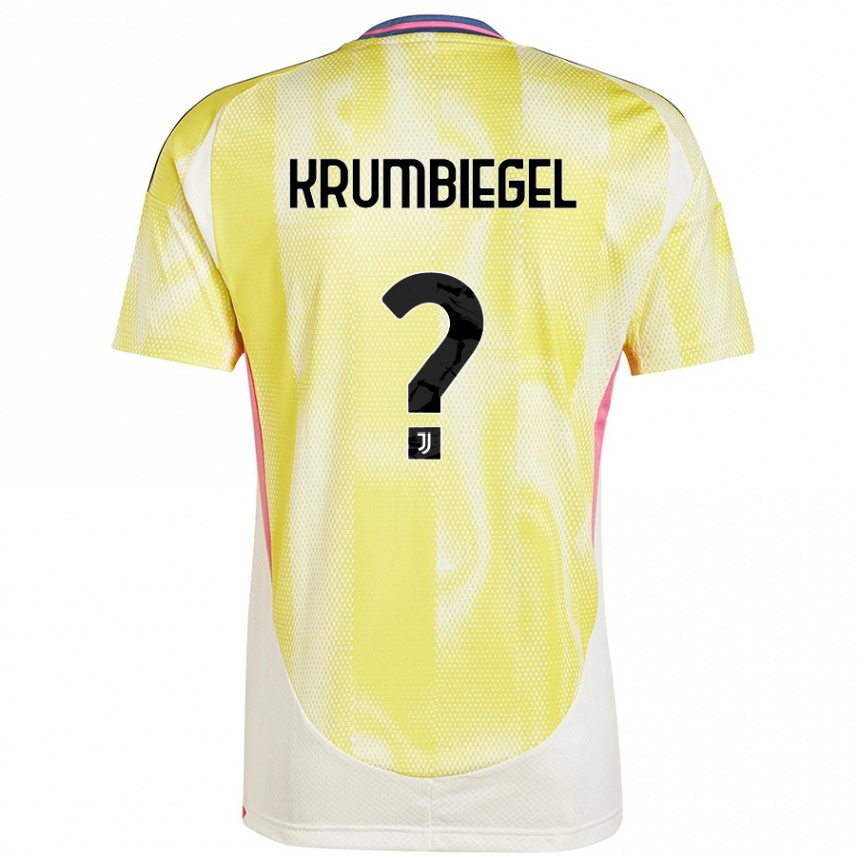 Hombre Fútbol Camiseta Paulina Krumbiegel #0 Amarillo Solar 2ª Equipación 2024/25 Argentina