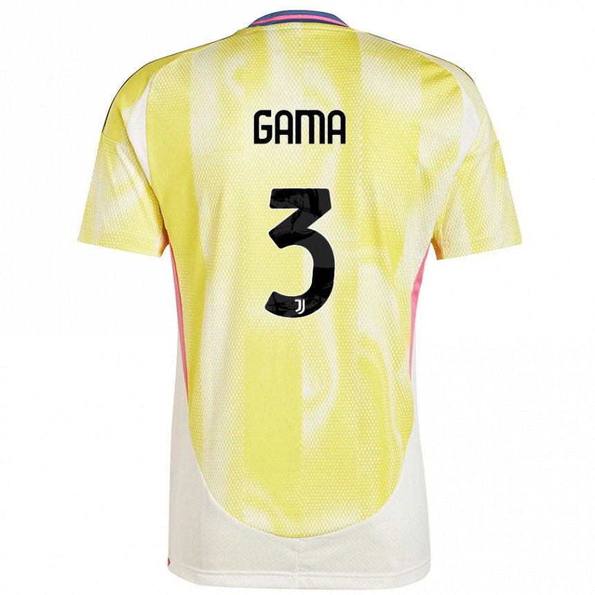 Hombre Fútbol Camiseta Sara Gama #3 Amarillo Solar 2ª Equipación 2024/25 Argentina