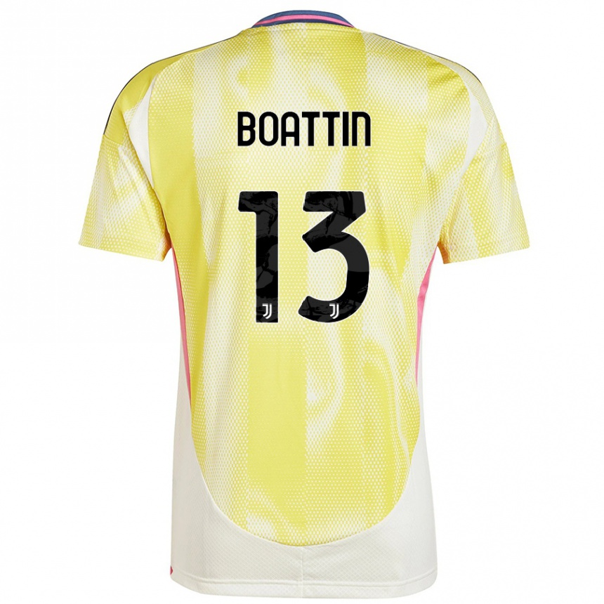 Hombre Fútbol Camiseta Lisa Boattin #13 Amarillo Solar 2ª Equipación 2024/25 Argentina