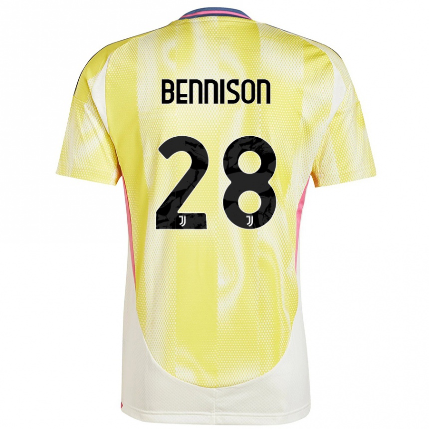 Hombre Fútbol Camiseta Hanna Bennison #28 Amarillo Solar 2ª Equipación 2024/25 Argentina