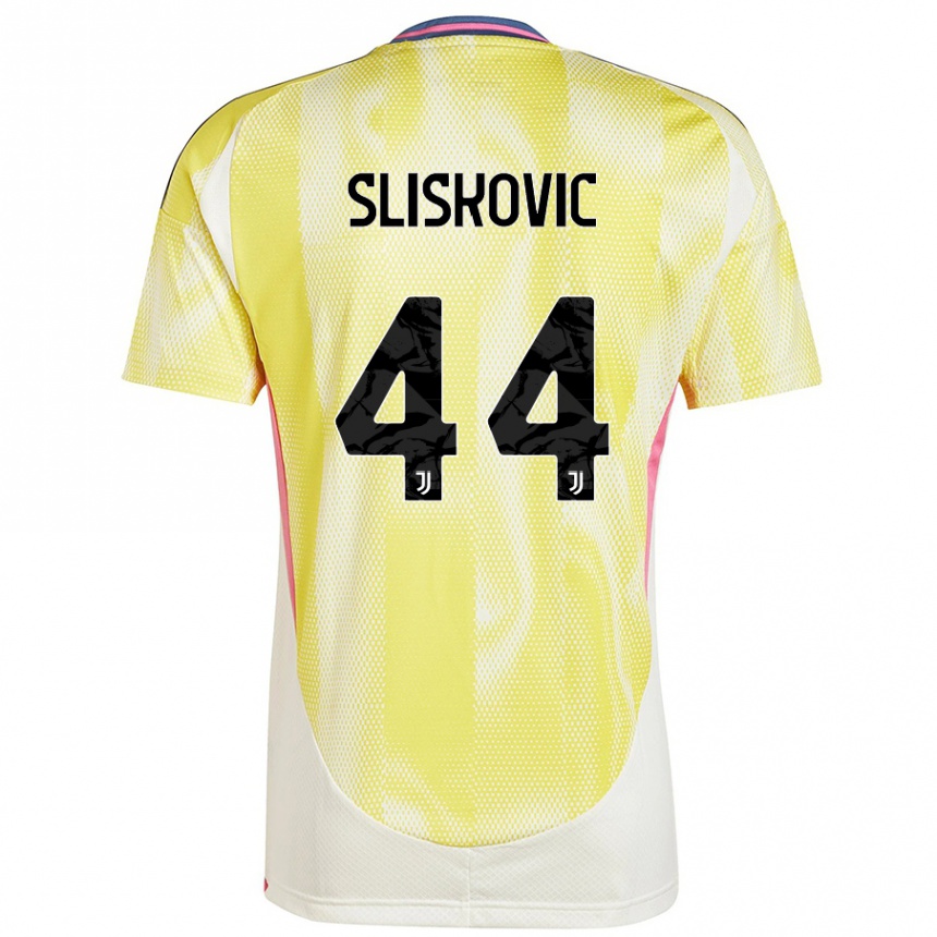 Hombre Fútbol Camiseta Gloria Slišković #44 Amarillo Solar 2ª Equipación 2024/25 Argentina