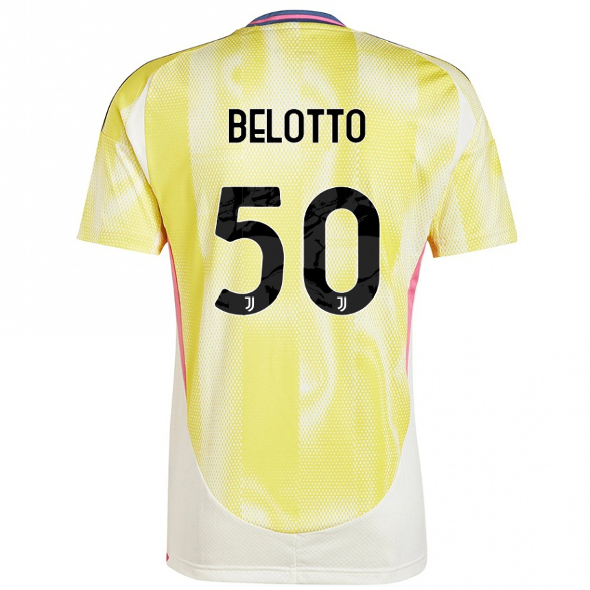 Hombre Fútbol Camiseta Soledad Belotto #50 Amarillo Solar 2ª Equipación 2024/25 Argentina