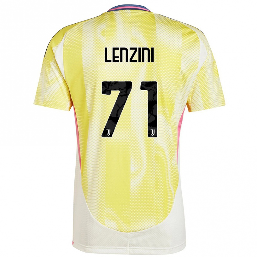 Hombre Fútbol Camiseta Martina Lenzini #71 Amarillo Solar 2ª Equipación 2024/25 Argentina