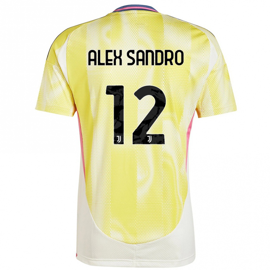 Hombre Fútbol Camiseta Alex Sandro #12 Amarillo Solar 2ª Equipación 2024/25 Argentina