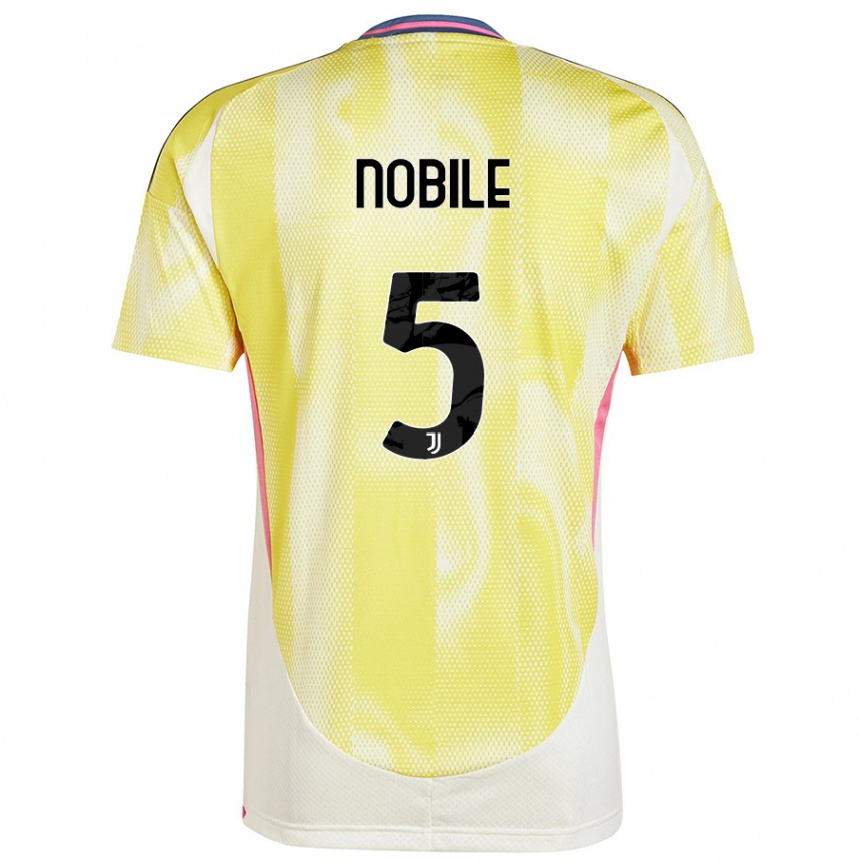 Hombre Fútbol Camiseta Riccardo Nobile #5 Amarillo Solar 2ª Equipación 2024/25 Argentina