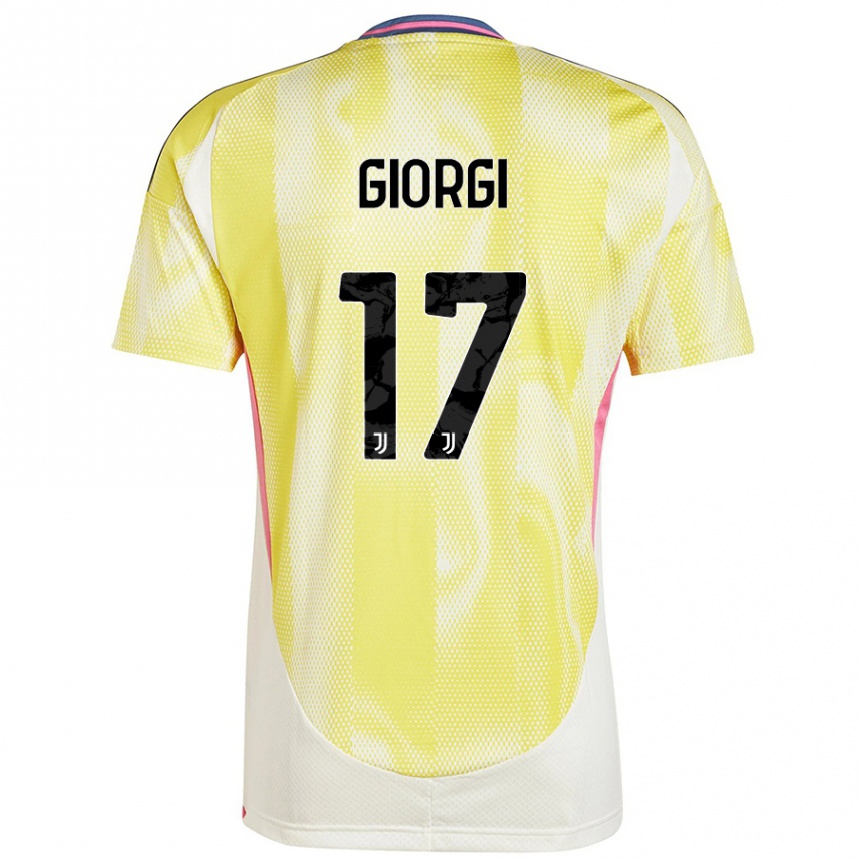 Hombre Fútbol Camiseta Lorenzo Giorgi #17 Amarillo Solar 2ª Equipación 2024/25 Argentina