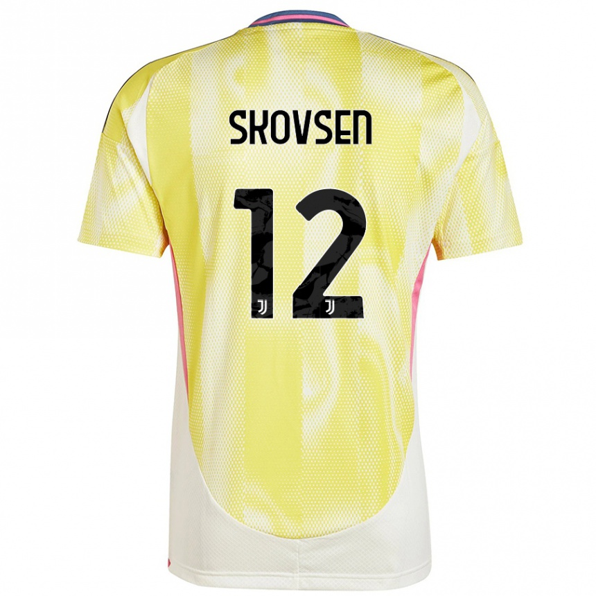 Hombre Fútbol Camiseta Matilde Lundorf Skovsen #12 Amarillo Solar 2ª Equipación 2024/25 Argentina