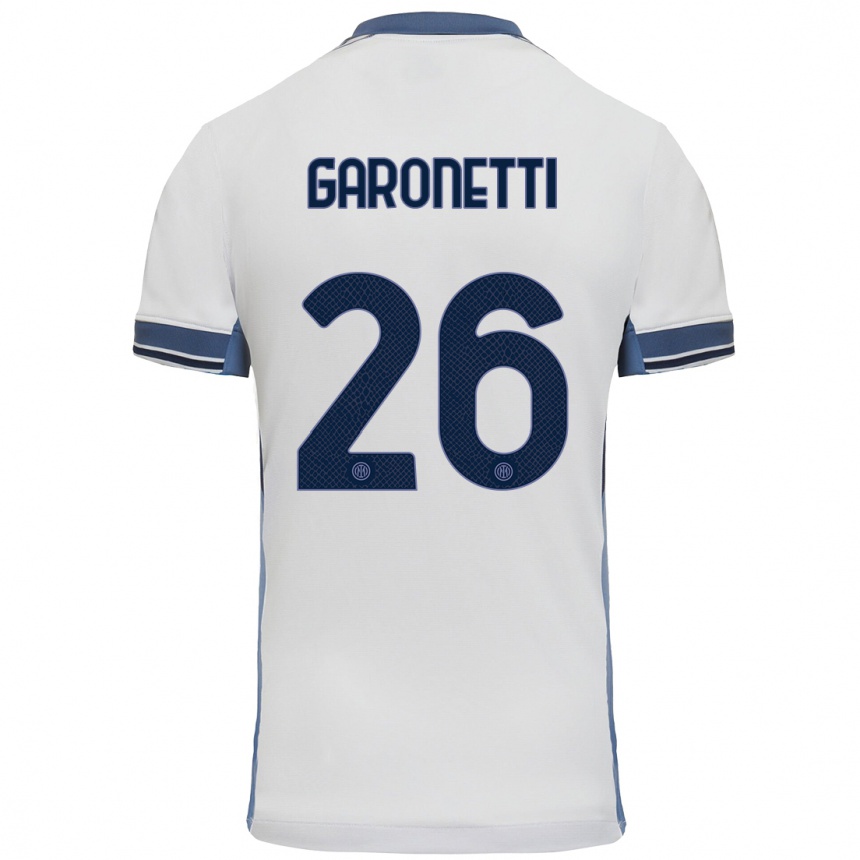 Hombre Fútbol Camiseta Gabriele Garonetti #26 Blanco Gris 2ª Equipación 2024/25 Argentina