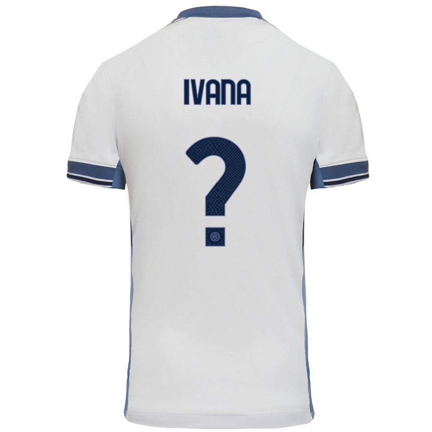 Hombre Fútbol Camiseta Ivana Andrés #0 Blanco Gris 2ª Equipación 2024/25 Argentina