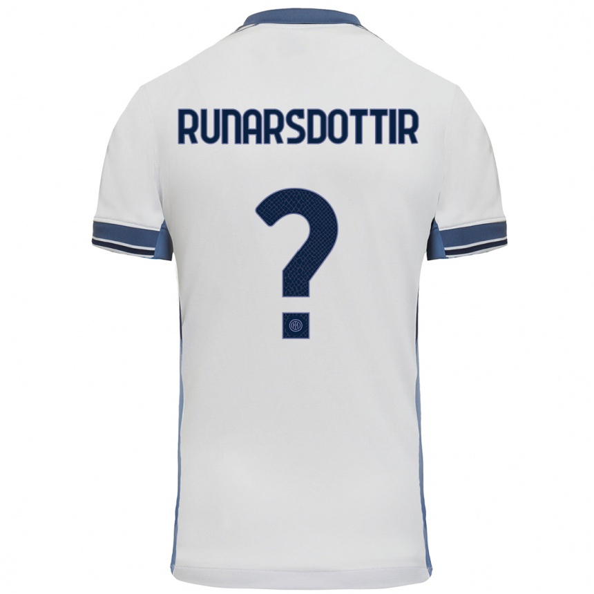 Hombre Fútbol Camiseta Cecilía Rán Rúnarsdóttir #0 Blanco Gris 2ª Equipación 2024/25 Argentina