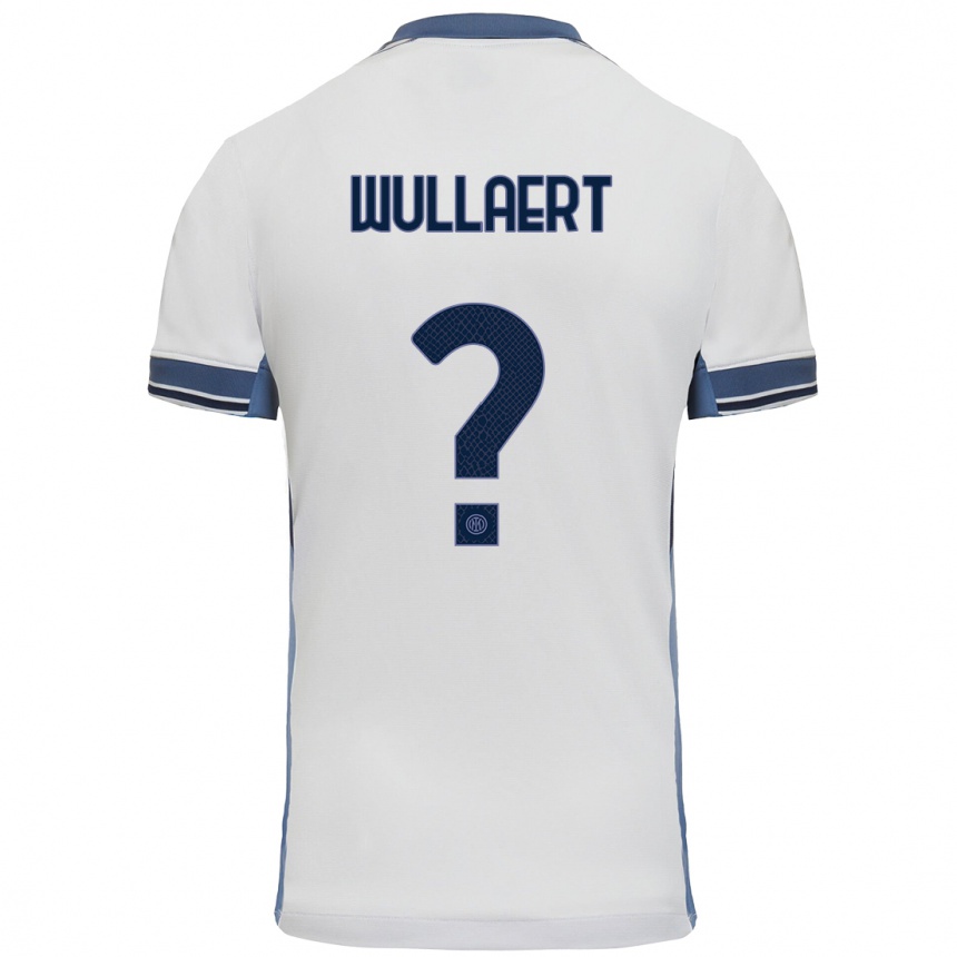 Hombre Fútbol Camiseta Tessa Wullaert #0 Blanco Gris 2ª Equipación 2024/25 Argentina