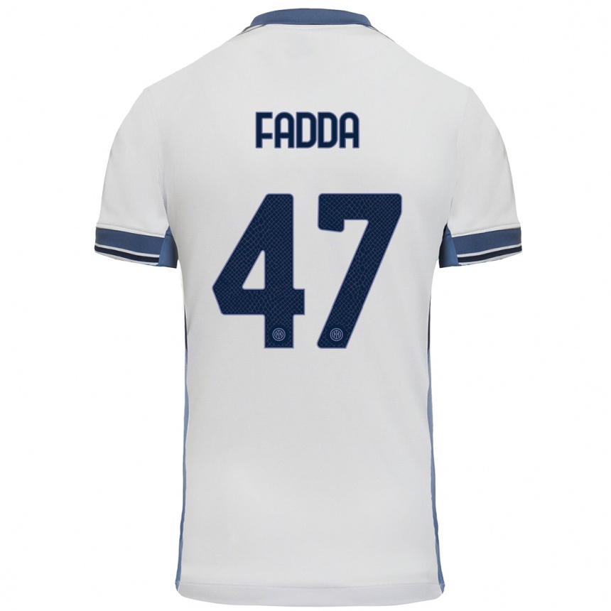 Hombre Fútbol Camiseta Paola Fadda #47 Blanco Gris 2ª Equipación 2024/25 Argentina