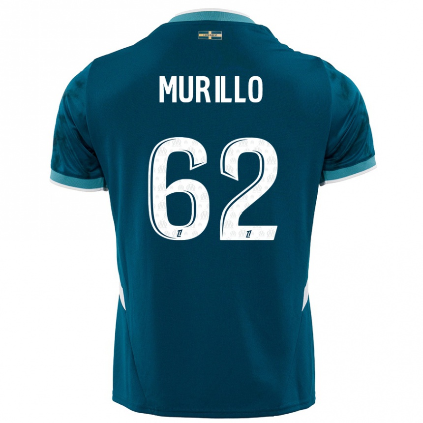 Hombre Fútbol Camiseta Amir Murillo #62 Azul Turquesa 2ª Equipación 2024/25 Argentina