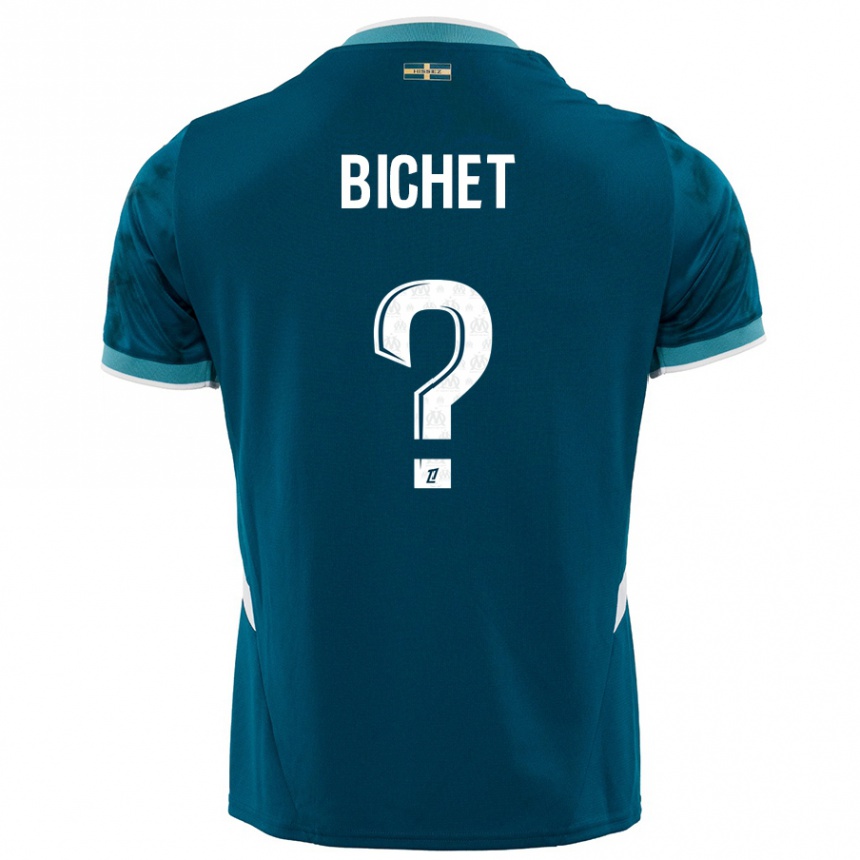 Hombre Fútbol Camiseta Tristan Bichet #0 Azul Turquesa 2ª Equipación 2024/25 Argentina