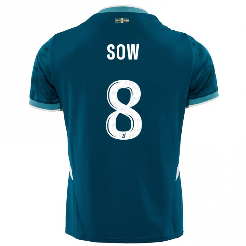 Hombre Fútbol Camiseta Mbayang Sow #8 Azul Turquesa 2ª Equipación 2024/25 Argentina