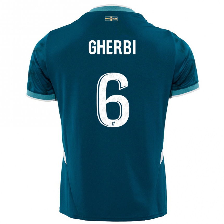 Hombre Fútbol Camiseta Candice Gherbi #6 Azul Turquesa 2ª Equipación 2024/25 Argentina