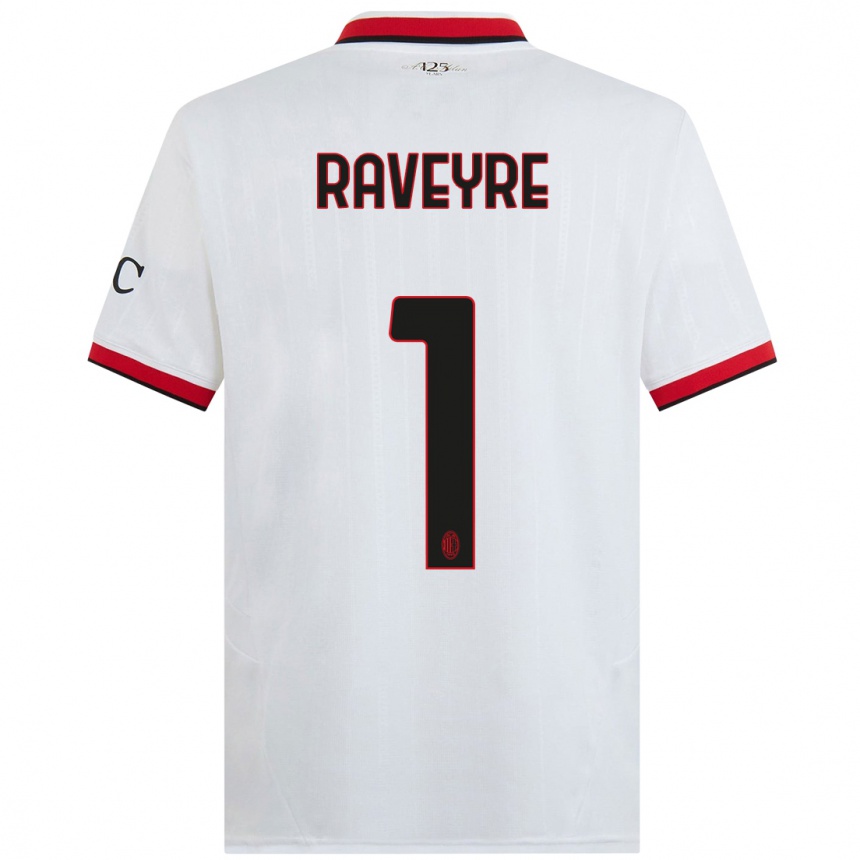 Hombre Fútbol Camiseta Noah Raveyre #1 Blanco Negro Rojo 2ª Equipación 2024/25 Argentina