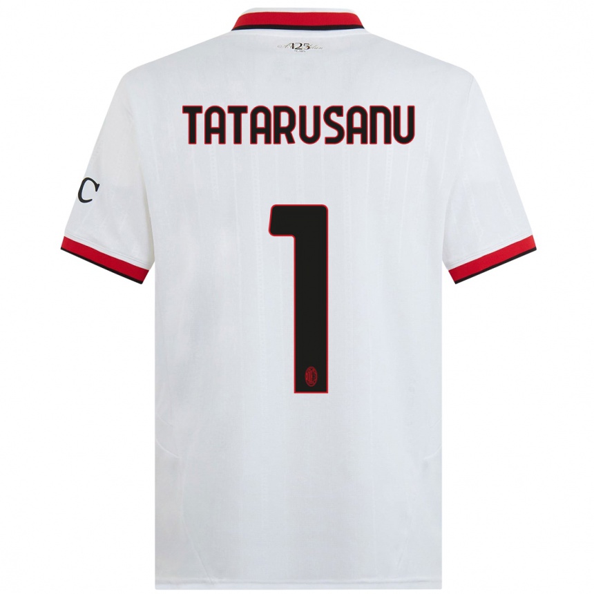 Hombre Fútbol Camiseta Ciprian Tatarusanu #1 Blanco Negro Rojo 2ª Equipación 2024/25 Argentina