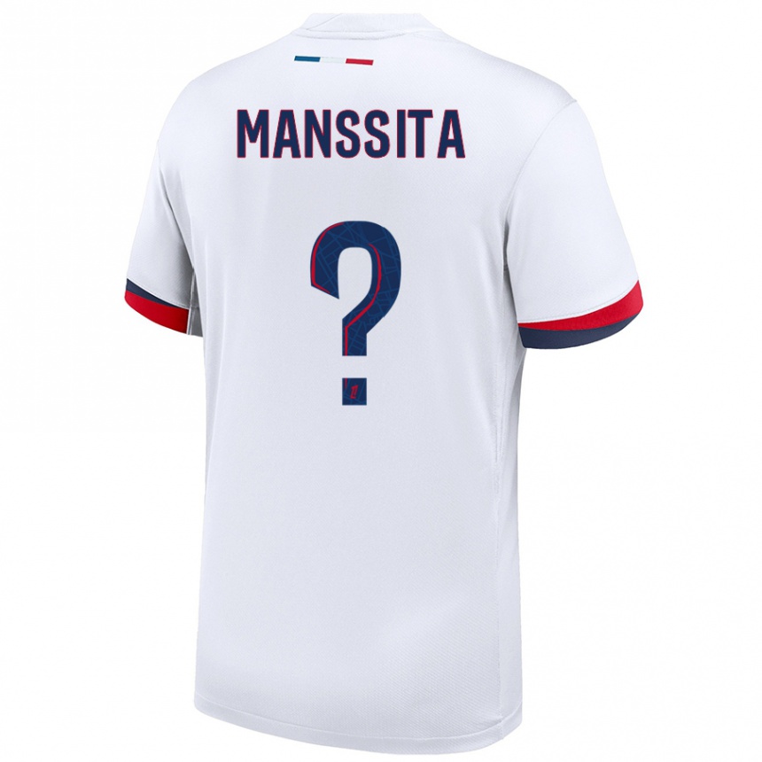 Hombre Fútbol Camiseta Manssita Traore #0 Blanco Azul Rojo 2ª Equipación 2024/25 Argentina