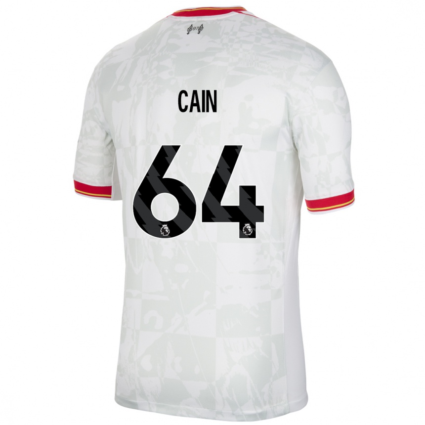 Hombre Fútbol Camiseta Jake Cain #64 Blanco Rojo Negro Equipación Tercera 2024/25 Argentina