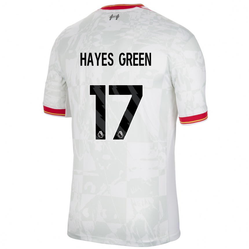 Hombre Fútbol Camiseta Charlie Hayes-Green #17 Blanco Rojo Negro Equipación Tercera 2024/25 Argentina