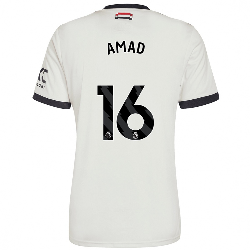 Hombre Fútbol Camiseta Amad Diallo #16 Blanquecino Equipación Tercera 2024/25 Argentina