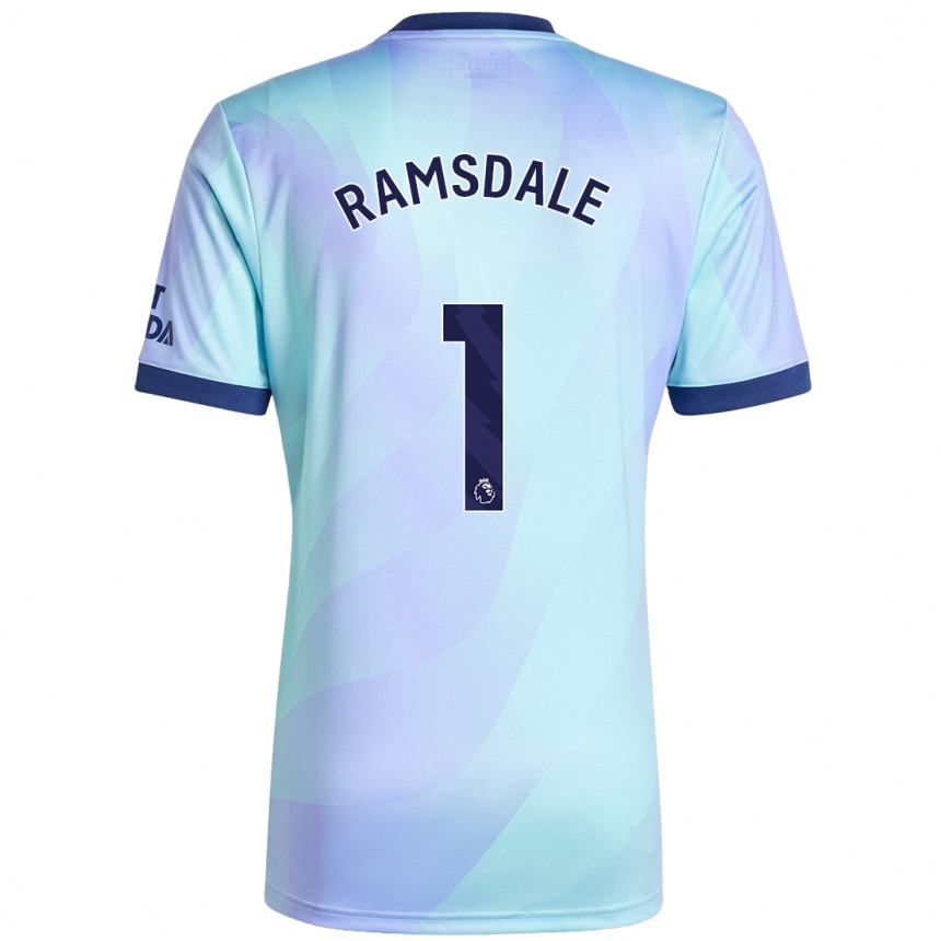 Hombre Fútbol Camiseta Aaron Ramsdale #1 Agua Equipación Tercera 2024/25 Argentina