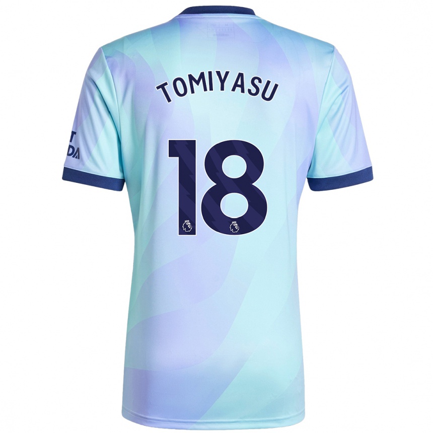 Hombre Fútbol Camiseta Takehiro Tomiyasu #18 Agua Equipación Tercera 2024/25 Argentina