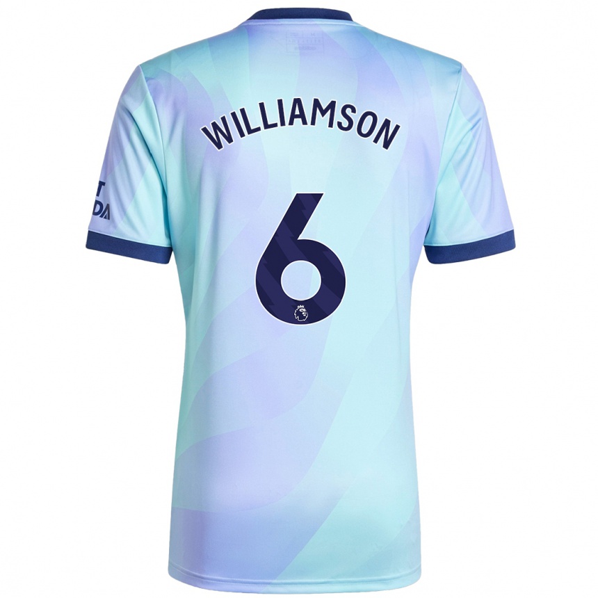 Hombre Fútbol Camiseta Leah Williamson #6 Agua Equipación Tercera 2024/25 Argentina