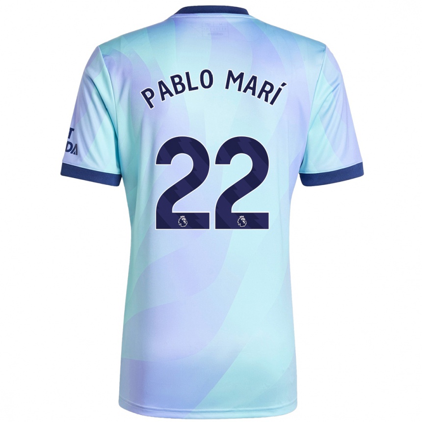 Hombre Fútbol Camiseta Pablo Mari #22 Agua Equipación Tercera 2024/25 Argentina