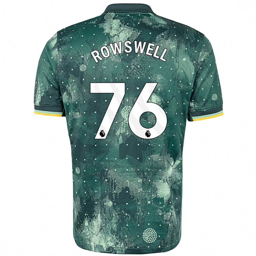 Hombre Fútbol Camiseta James Rowswell #76 Verde Menta Equipación Tercera 2024/25 Argentina