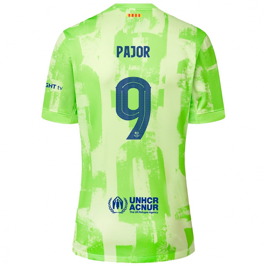 Hombre Fútbol Camiseta Ewa Pajor #9 Lima Equipación Tercera 2024/25 Argentina