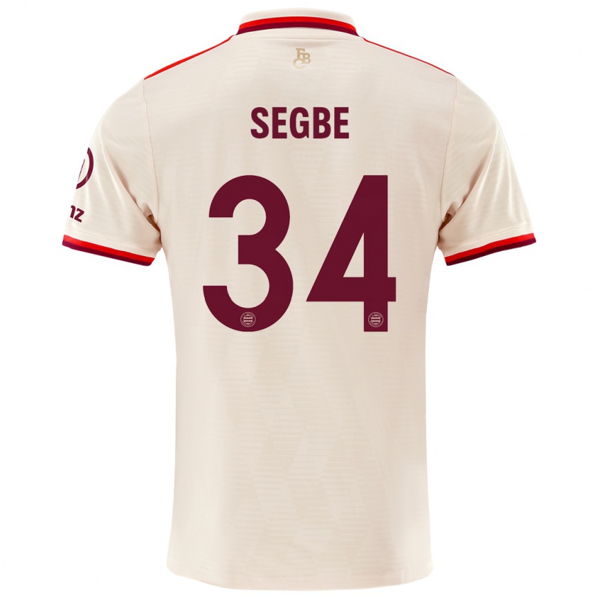 Hombre Fútbol Camiseta Désiré Sègbè #34 Lino Equipación Tercera 2024/25 Argentina