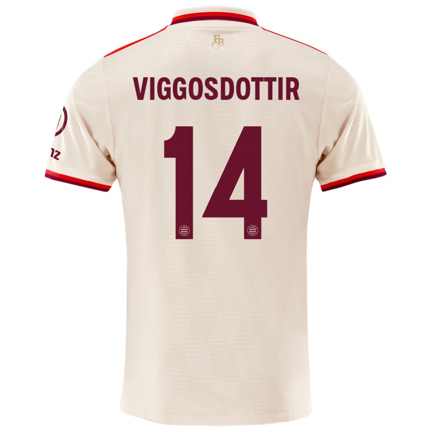 Hombre Fútbol Camiseta Glodis Perla Viggosdottir #14 Lino Equipación Tercera 2024/25 Argentina